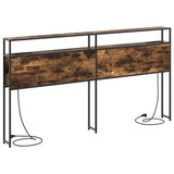 Storage Headboard with Shelf Smoked oak 180 cm Engineered wood 859767