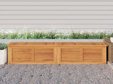 Garden Storage Box with Bag 200x50x55 cm Solid Wood Teak 363274