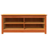 Storage Bench Wax Brown 110 x 38 x 45.5 cm Solid Pine Wood 869910
