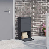 Parcel Drop Box with Storage Anthracite 44 x 22 x 82 cm Steel 874921