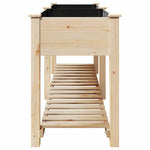Garden Planter Beige 203 x 53 x 76.5 cm Solid fir wood 42006569
