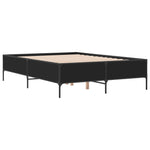 ZNTS Bed Frame without Mattress Black 120x200 cm 3279802