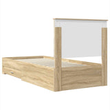 Bed Frame with Drawer Sonoma Oak 100 x 200 cm Engineered Wood 3409687