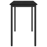 Table Black Oak 100 x 50 x 76.5 cm Engineered Wood and Steel 873774