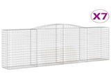 Arched Gabion Baskets 7 pcs 400x50x160/180 cm Galvanised Iron 3147040
