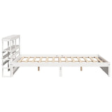 Bed Frame with Headboard without Mattress White 200x200 cm 3306004