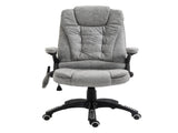 Massage Recliner Chair Heated Office Chair with Six Massage Points Microfiber Cloth 360&deg Swivel T3398P377523