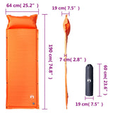 Self Inflating Camping Mattress with Pillow 1-Person Orange 4007134