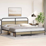 Metal Bed Frame without Mattress Sonoma Oak 180x200 cm Super King 3318684