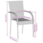 Stackable Outdoor Chairs 6 pcs Poly Rattan Brown 310086