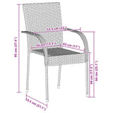 Stackable Outdoor Chairs 6 pcs Poly Rattan Brown 310086