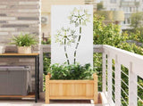 Garden Privacy Screen White 50 x 140 cm Cold-rolled steel 876281