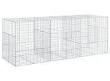Gabion Basket with Cover 300x100x150 cm Galvanised Iron 3295215