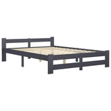 Bed Frame without Mattress Dark Grey Solid Pine Wood 120x200 cm 322021