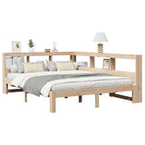 Bookcase Bed without Mattress 140x200 cm Solid Wood Pine 3324382