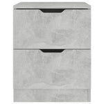 ZNTS Bedside Cabinet Concrete Grey 40x40x50 cm Engineered Wood 326731