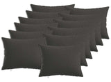 Cushion with Pillow HEERLEN 12 pcs Dark Grey Fabric 924450
