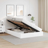 Storage Bed with Mattress Pure White 140 x 190 cm Faux leather 3369946