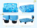 Toddler Chair Children's Armchairs Wood Frame w/ Footrest Anti-Slip Legs High Back Arms for Bedroom T3398P347636