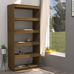 Book Cabinet/Room Divider Honey Brown 80x35x167 cm Solid Pinewood 810897
