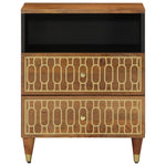 ZNTS Bedside Cabinet 50x33x62 cm Solid Wood Mango 358294