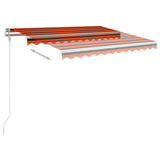 Manual Retractable Awning with Posts 3x2.5 m Orange and Brown 3069900