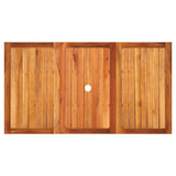 Garden Table Black 140x80x75 cm Poly Rattan Acacia Wood 366276