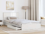 Storage Bed with Headboard White 90 x 190 cm Engineered Wood 3408494