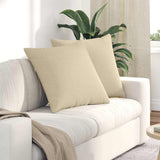 Sofa Pillows 2 pcs Cream 80 x 80 cm Fabric 42014047