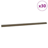 Stair Nosings 30 pcs Brown 67 x 3.5 x 3 cm Aluminium 4013481