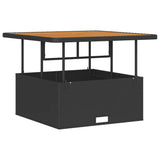 Garden Dining Set Black Poly Rattan 42007906