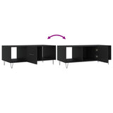 ZNTS Coffee Table Black 102x50x40 cm Engineered Wood 829293