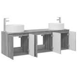 Bathroom Cabinet Set 3 pcs Grey Sonoma 49.5 x 44.5 x 65.5 cm 3405733