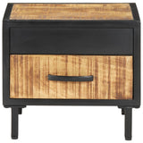 Bedside Cabinet 40x40x35 cm Rough Mango Wood 288472