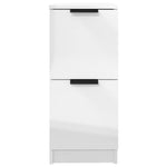 ZNTS Sideboards 2 pcs High Gloss White 30x30x70 cm Engineered Wood 811182