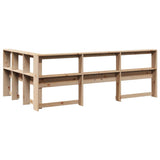 Bookcase Headboard L-Shaped 120 cm Solid Wood Pine 859268