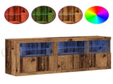 LED Sideboard Old Wood 162 x 37 x 67 cm Engineered Wood 3333110