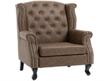 Wingback Accent Chair Tufted Chesterfield-style Armchair with Nail Head Trim for Living Room Bedroom T3398P423874