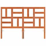 Bed Headboard Wax Brown 145.5 x 4 x 104 cm Solid Pine Wood 867397