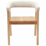 Dining Chairs 2 pcs Natural 54 x 57 x 73 cm Solid Rubber Wood 42020423