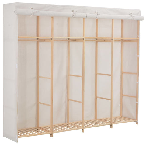 Wardrobe White 200x40x170 cm Fabric 248200