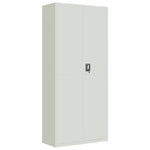 ZNTS File Cabinet Light Grey 90x40x240 cm Steel 3188321