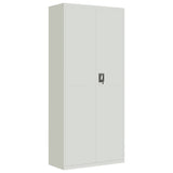 ZNTS File Cabinet Light Grey 90x40x240 cm Steel 3188321