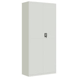 File Cabinet Light Grey 90x40x240 cm Steel 3188321