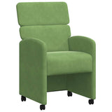 Dining Chairs with Wheels 2 pcs Light green 58 x 65 x 98 cm 42017878