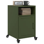 ZNTS Bedside Cabinet Olive Green 36x39x59 cm Steel 846724