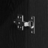 Bathroom Cabinet Black Oak 30 x 30 x 190 cm Engineered Wood 862805