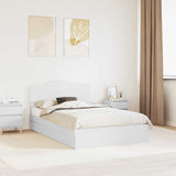 Storage Bed with Headboard White 120 x 190 cm Engineered Wood 3413117