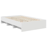 Bed Frame with Headboard White 137 x 203 cm Engineered Wood 3408858