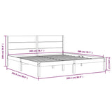 Bed Frame without Mattress 200x200 cm Solid Wood Pine 3104173
